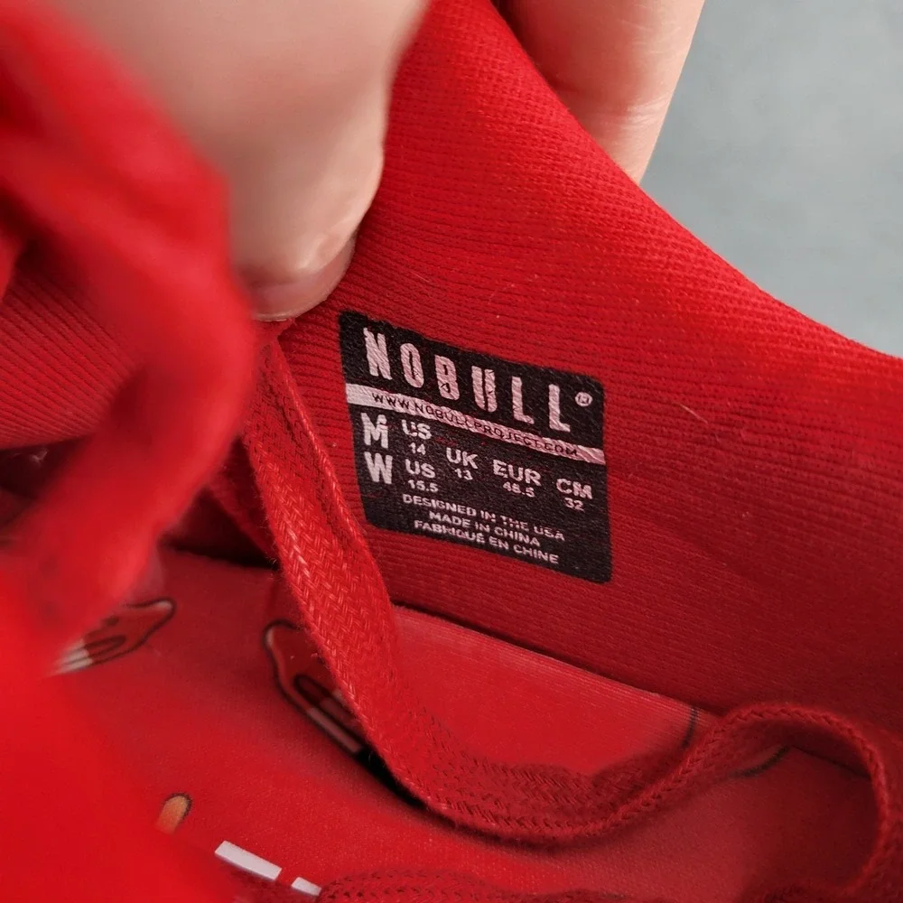 Nobull Mesh Trainer Men 14 Red Perforated Breathable Training Shoes